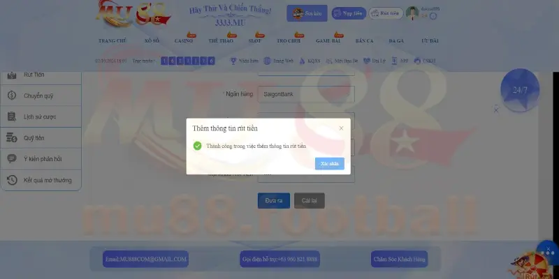 Hướng dẫn rút tiền muốn nhanh cần tuân thủ các điều kiện nhất định từ MU88